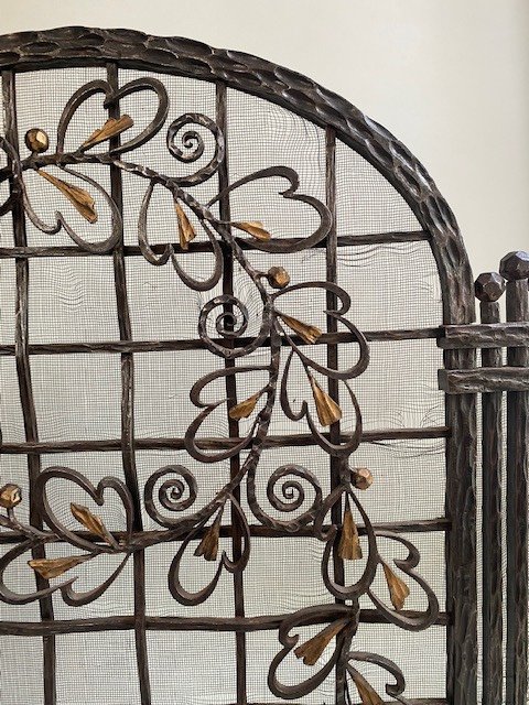 Art Deco Wrought Iron Firewall-photo-5