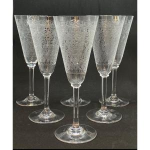 Baccarat Champagne Glasses Model Rohan 6p Set