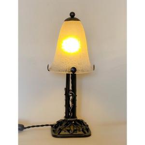 Daum Nancy France Art Deco Lampe