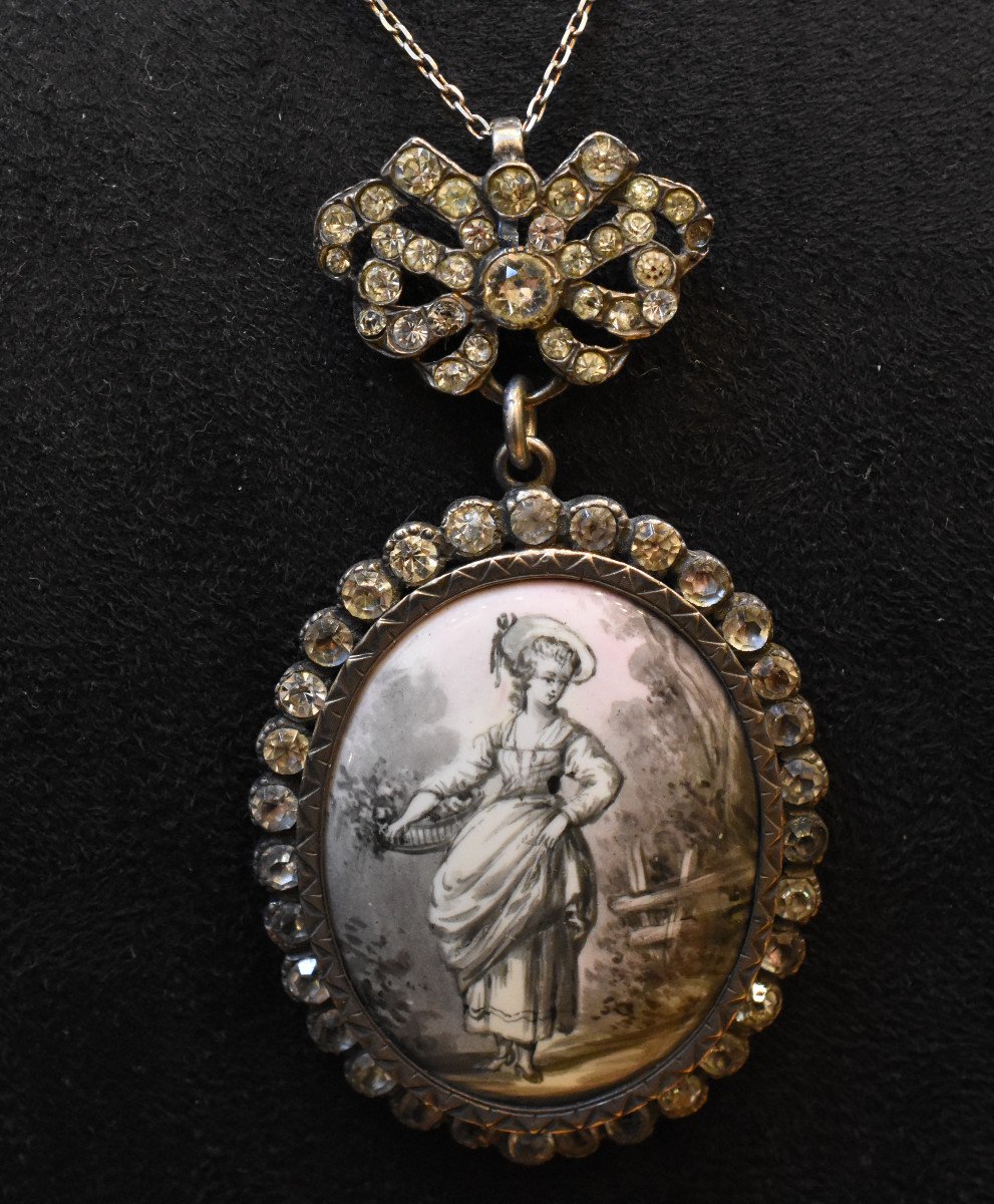 Pendentif Argent Avec Portrait