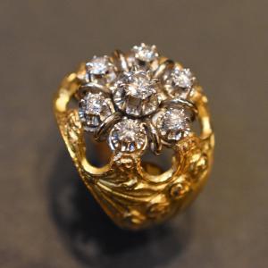 18k Gold And Diamond Ring