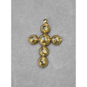 Croix d'Arles Ou Croix Provençale, En Or 18k Et Diamants