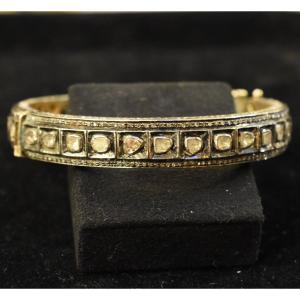 Bracelet diamants, argent et or, XIXème siècle