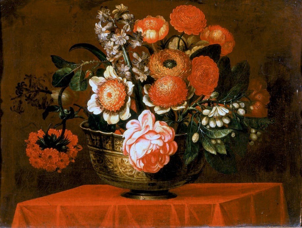 Bartolomeo Ligozzi (1620 - 1695) - Bouquet Of Flowers In A Glass Vase.-photo-3