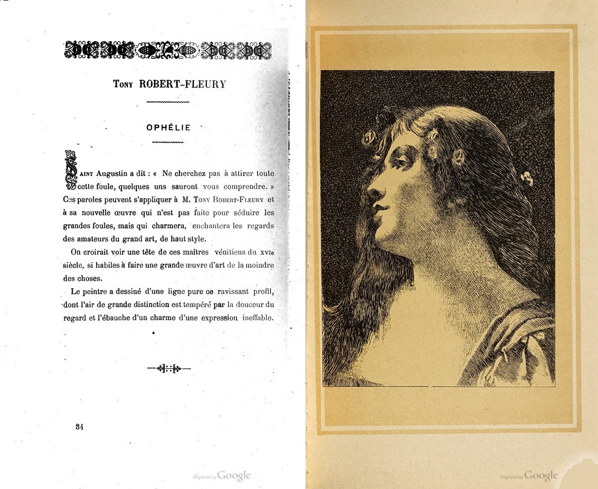 Tony Robert-fleury (paris 1837 - Paris 1911) - Ophélie-photo-3