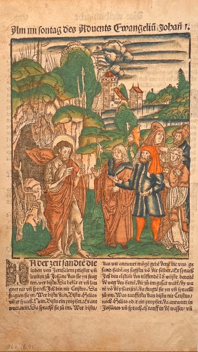 Gravure Sur Bois XVIe De Hans Franck : Am In Sontag Des Advents