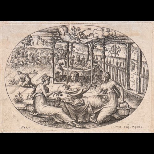 Suite Complete De Gravures Du XVIè De Delaune : Les Douze Mois De l'Annee -photo-8