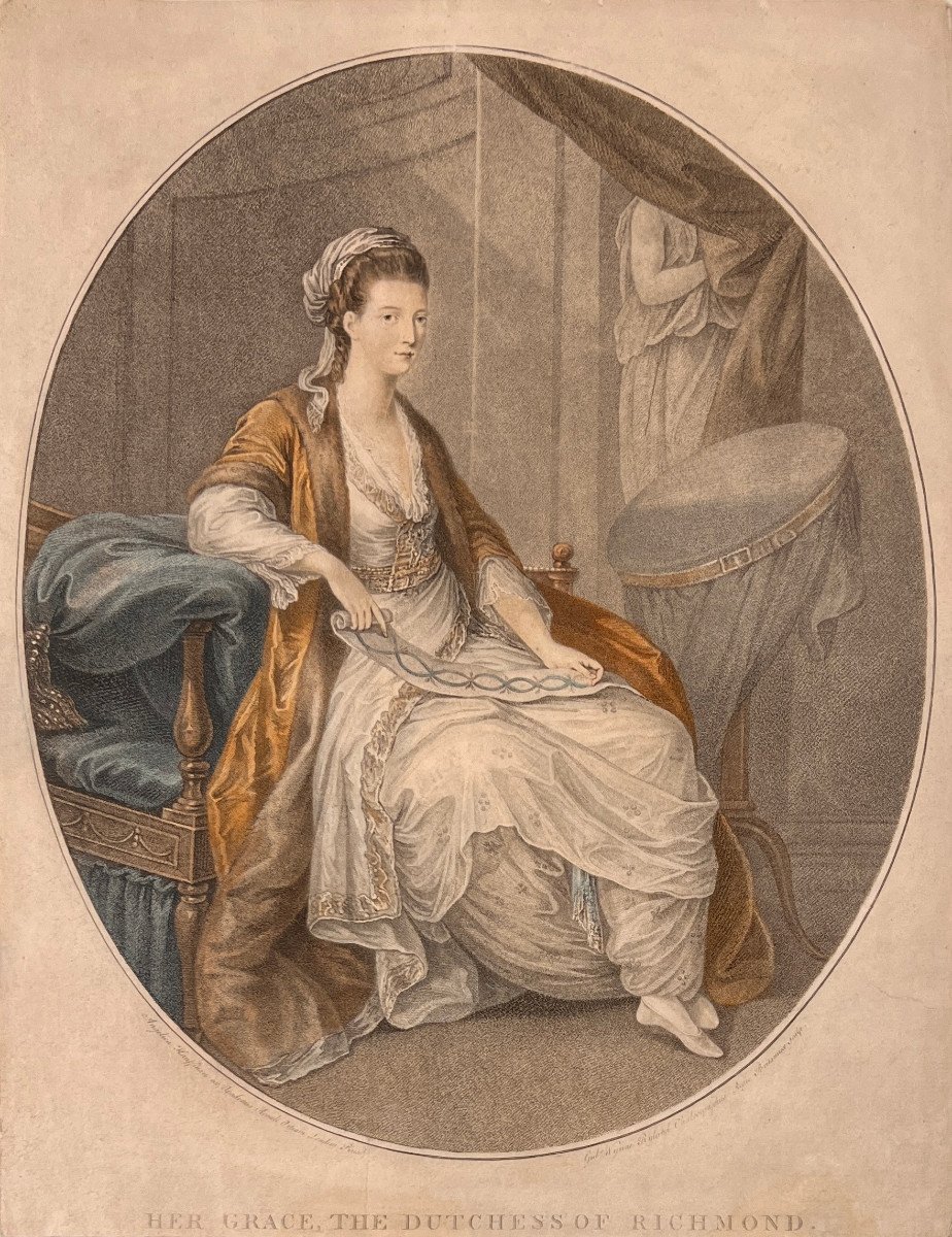 Gravure XVIIIè Au Pointillé : Her Grace The Dutchess Of Richmond