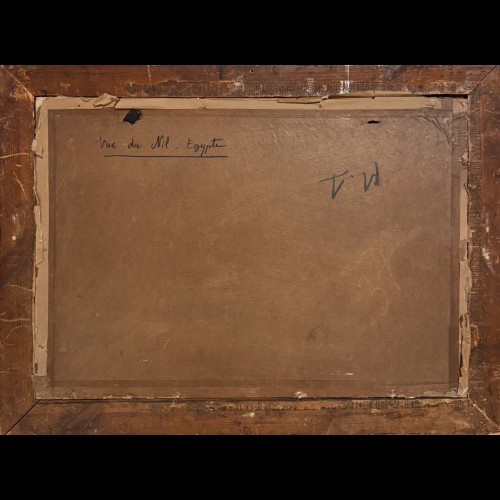 Gouache de Paguenaud : VUE DU NIL, EGYPTE-photo-2