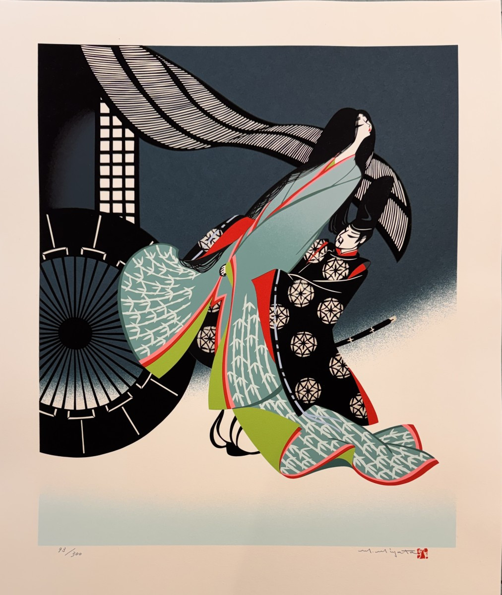 Estampe japonaise  de MIYATA : LA PROPOSITION DE L 'EMPEREUR