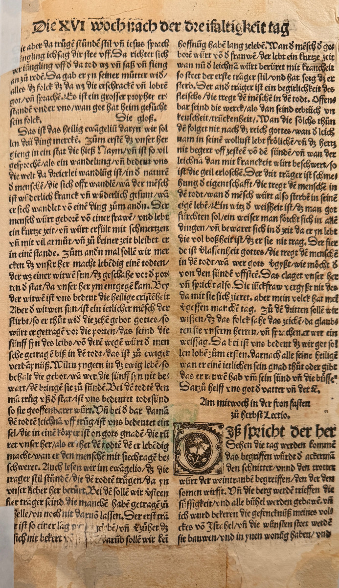 16th-century Wood Engraving By Hans Franck: The 16th Sunday After Trinity-photo-2