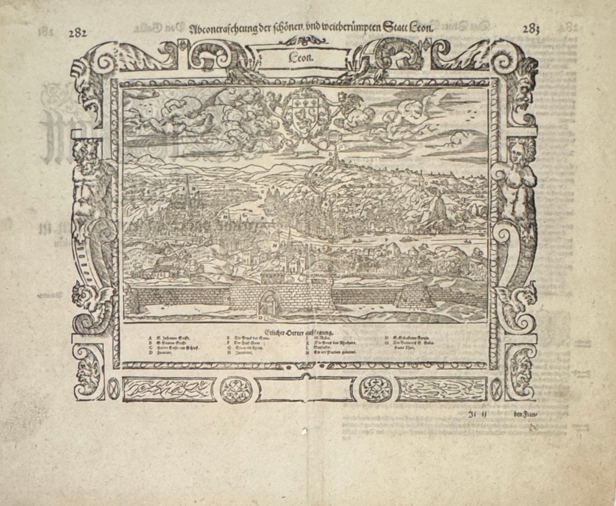 16th-century Map Of Lyon By S. Munster