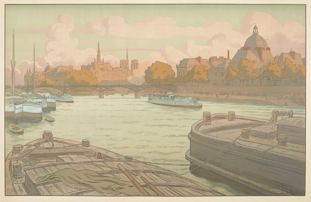 Henri Rivière: The Palace Of The Institute And Notre Dame