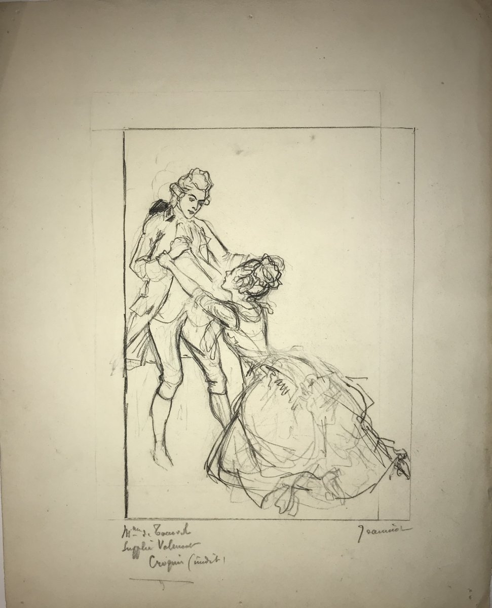 Pierre-georges Jeanniot Drawing For: Les Liaisons Dangereuses-photo-2