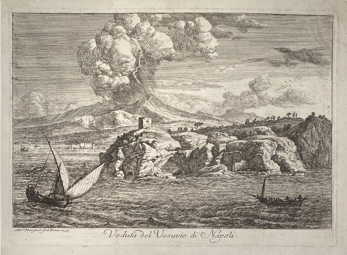 Manglard Print: Veduta Del Vesuvio Di Napoli