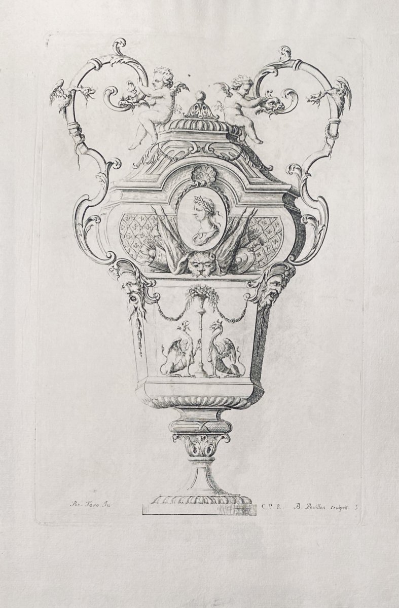 18th Century Etching: Vase