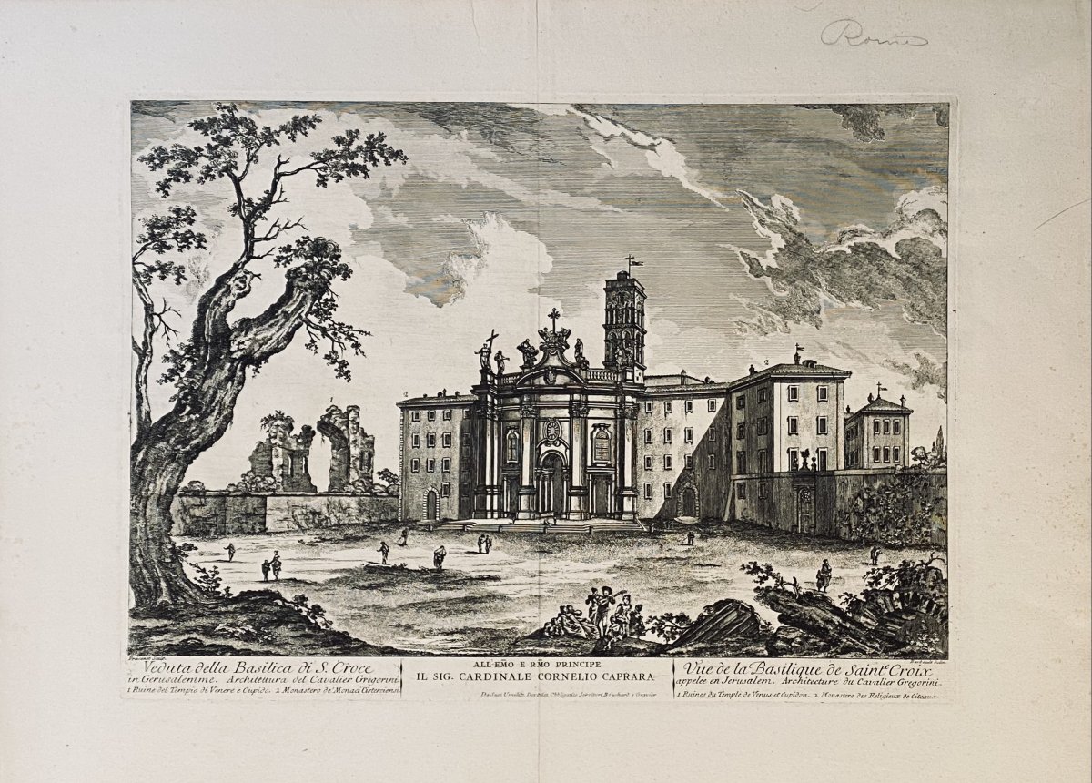 Print XVIII After Barbault: Veduta Della Basilica Di S. Croce