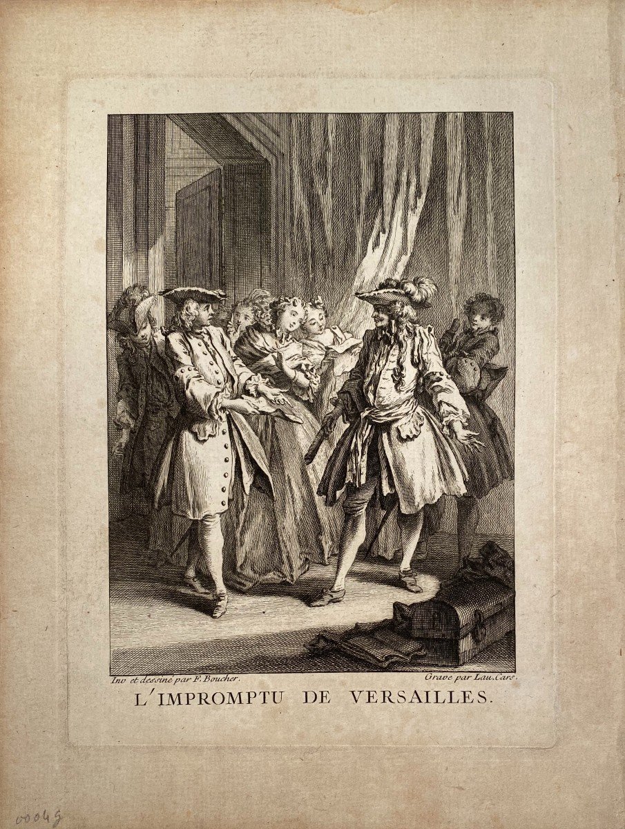 Gravure XVIIIè De Cars : l'Impromptu De Versailles  