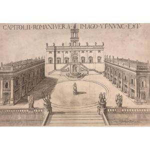 Antique Engraving By Van Aelst: Capitolii Romani Vera Imago Ut Nunc Est