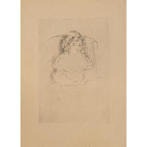  GRAVURE DE MARY CASSATT : SARA SMILING