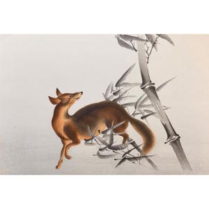 Estampe japonaise : Kitsuné ou le renard