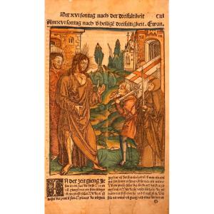 Gravure Sur Bois XVIe De Hans Franck : LE XVIE DIMANCHE APRES LA TRINITE