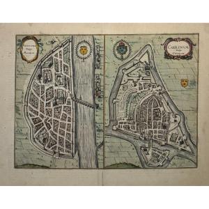 16th-century Map By Braun And Hogenberg: Matiscona, Also Known As Mascon; Cabilinum, Also Known As Chalon (sic)