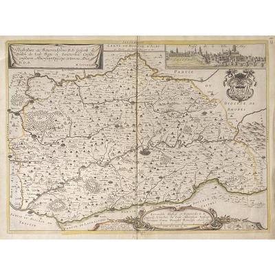 Old 17th Century Map: Diocese Of Alby