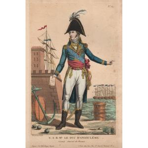 Imagerie Sur Papier Vergé Vers 1820 : S.A.R Mr. Le Duc d'Angoulême