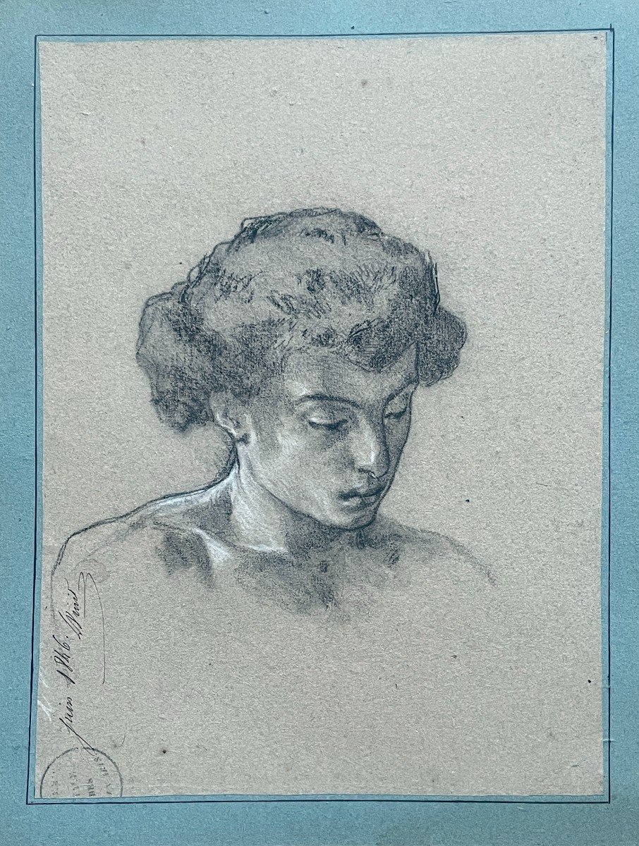 Portrait De Jeune Homme - Dessin De Léon Charles Vinit - 1846 - Orientalisme-photo-2