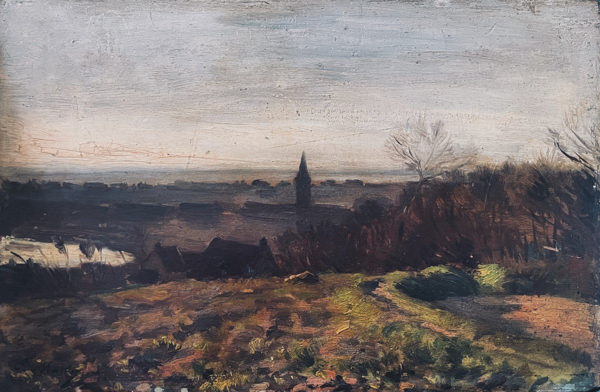 Emile Louis Mathon - View Of Neuville Les Dieppe - 1883 - Normandy - Landscape