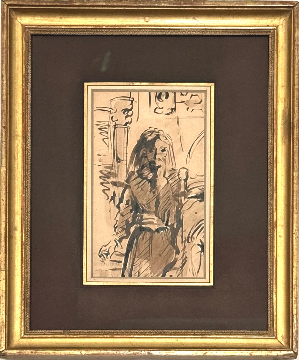 Théodore Chassériau - Emilia, Study For The Romance Of Willow - 1844 - (shakespeare)