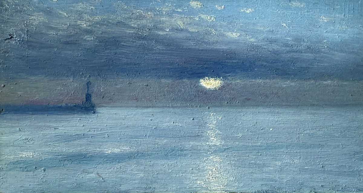 Gabriel Marie Biessy - Sunrise Off The Coast Of Dakar - Senegal - Africa - Located  - C. 1905