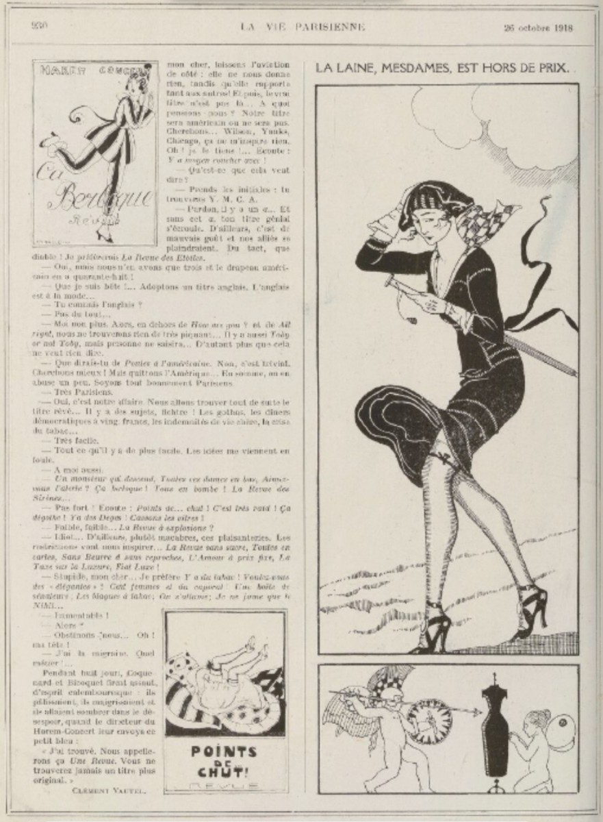 George Barbier - Wool, Ladies, Is Outrageously Expensive - 1918 - Drawing - La Vie Parisienne-photo-4