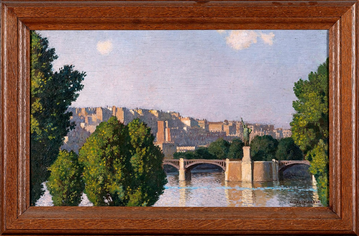 Georges Leroux - Paris, The Grenelle Bridge And The Statue Of Liberty - Circa 1900-1910