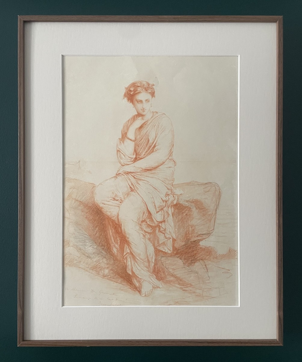 Jean-ernest Aubert (1824-1906) Sappho - 1874 - Drawing -photo-3