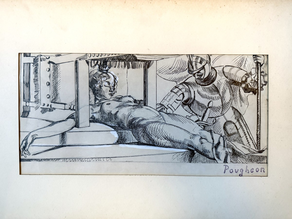 Robert Pougheon - Illustration Project For An Anthology Of Italian Poems - 1918-1921 --photo-2