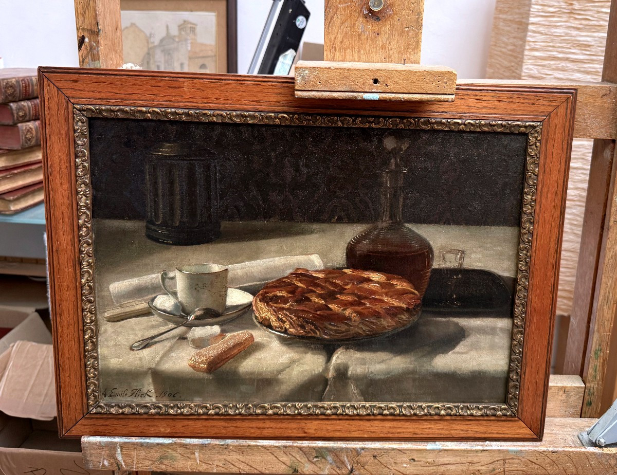 Auguste FLICK - Nature morte à la tasse de café - 1906 - Lorraine-photo-2