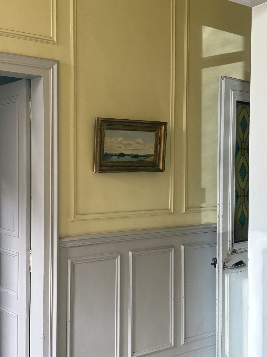 French School, 19th Century - Italian Landscape - Signature Probably Apocryphal Corot-photo-3