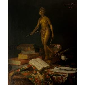 Marie Petiet - Allegory Of The Arts - Still Life With Diane De Houdon - 1876 - Oil On Canvas