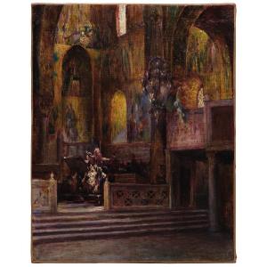 The Palatine Chapel At The Norman Palace, Palermo (sicily) - Henri Le Riche (1866-1944)