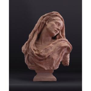 Jean-baptiste Carpeaux - Mater Dolorosa - Terracotta Bust