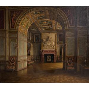 Hippolyte BOILLOT  - Les Salles Saint-Louis au château de Fontainebleau -  vers 1870