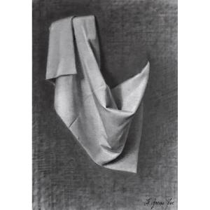 Hedwig Greve (1850-1925) - Etude de drapé - Vers 1900