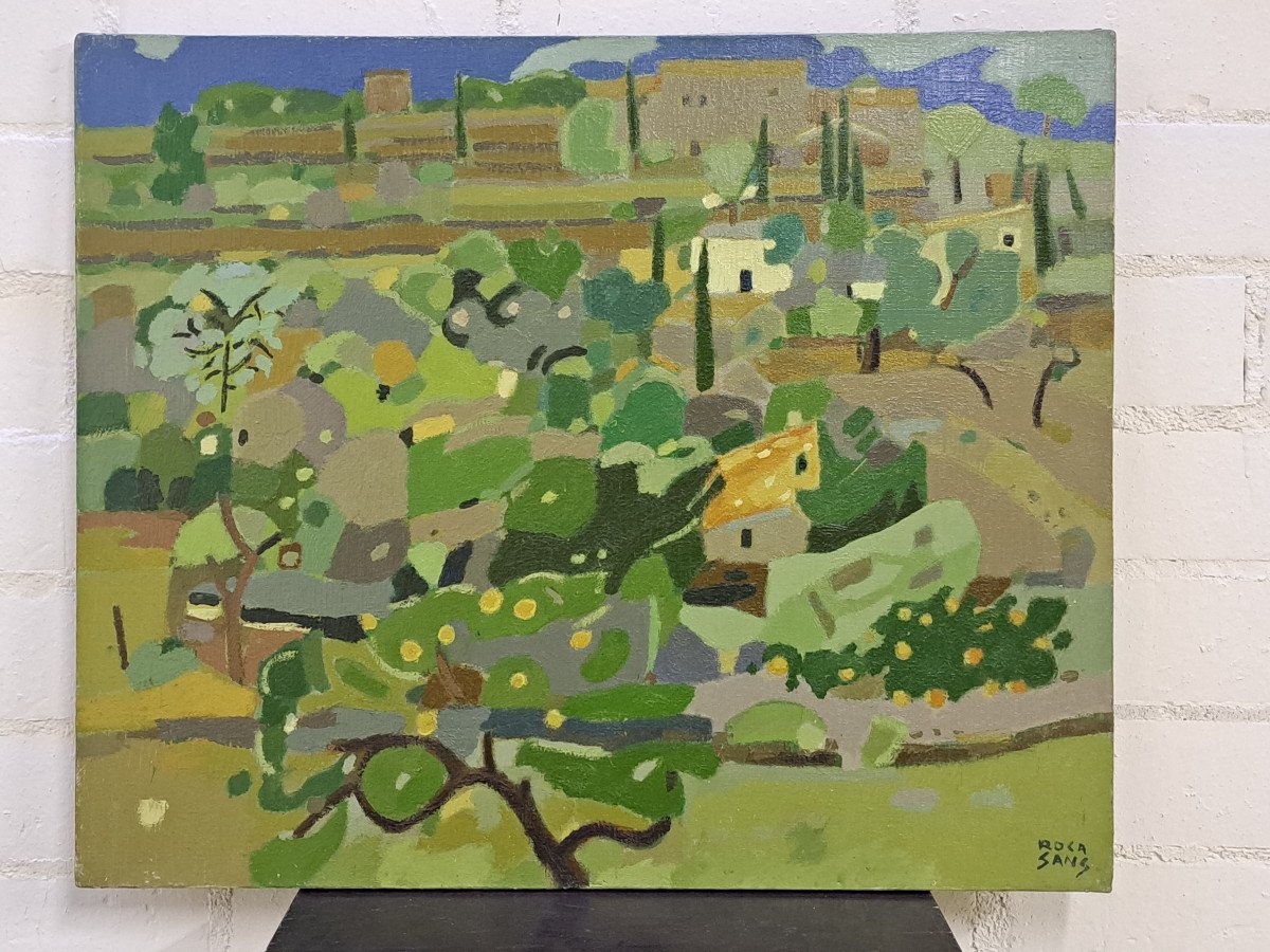 Joan Carles Roca Sans  (Barcelona 1946),  Le printemps 1983 (60 x 73 cm)