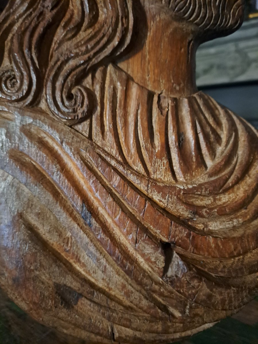 Flandres XVIIIème, Buste De Gentilhomme  H 44cm-photo-1