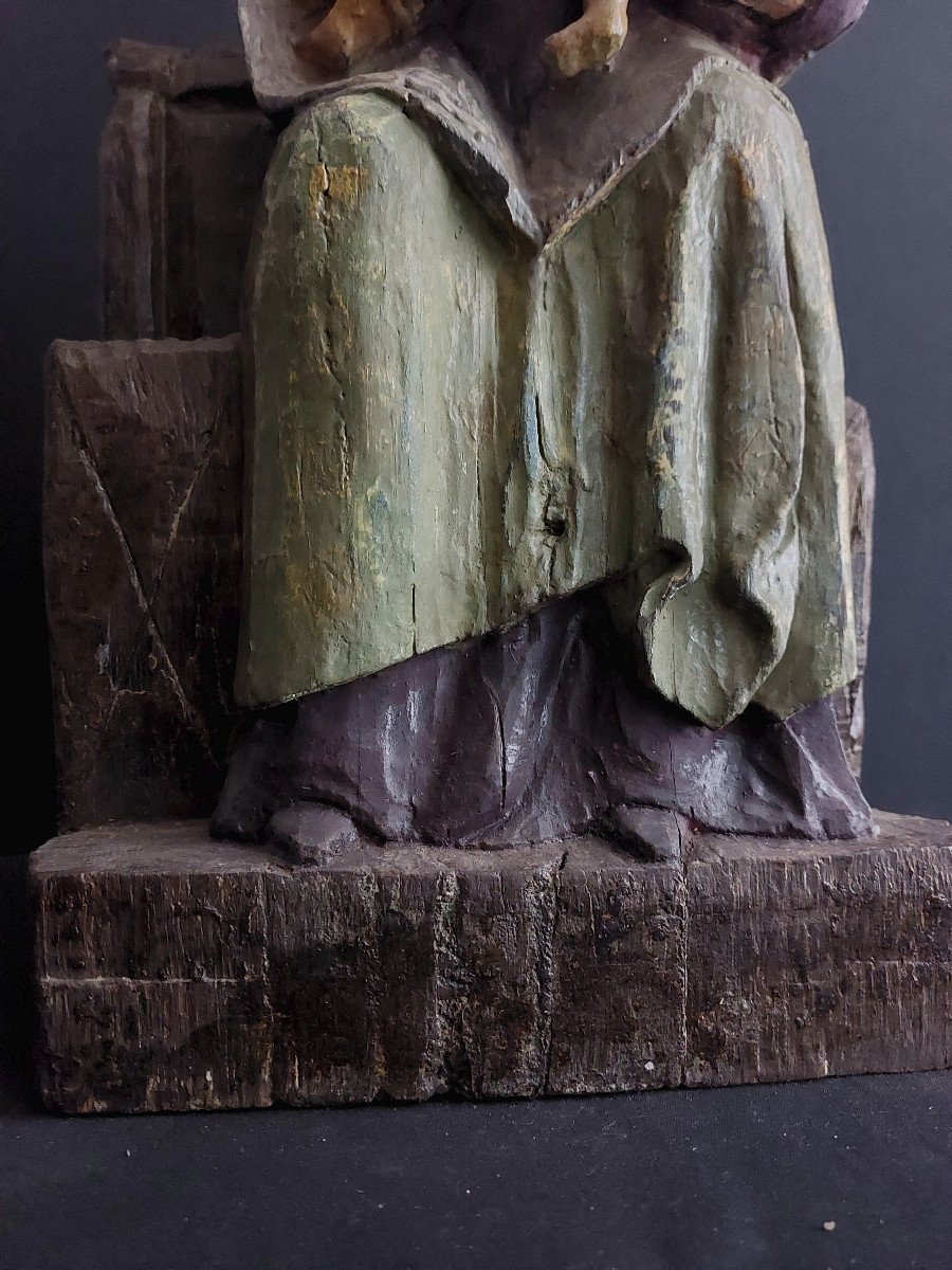 France XIXème, Sculpture De Vierge à l'Enfant H 60 Cm-photo-2