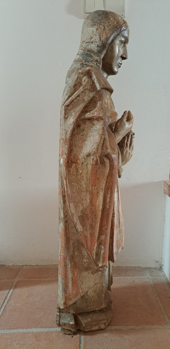 Ecole Francaise Début XVIè,   Sculpture De Saint Jean   (H 89cm)-photo-6