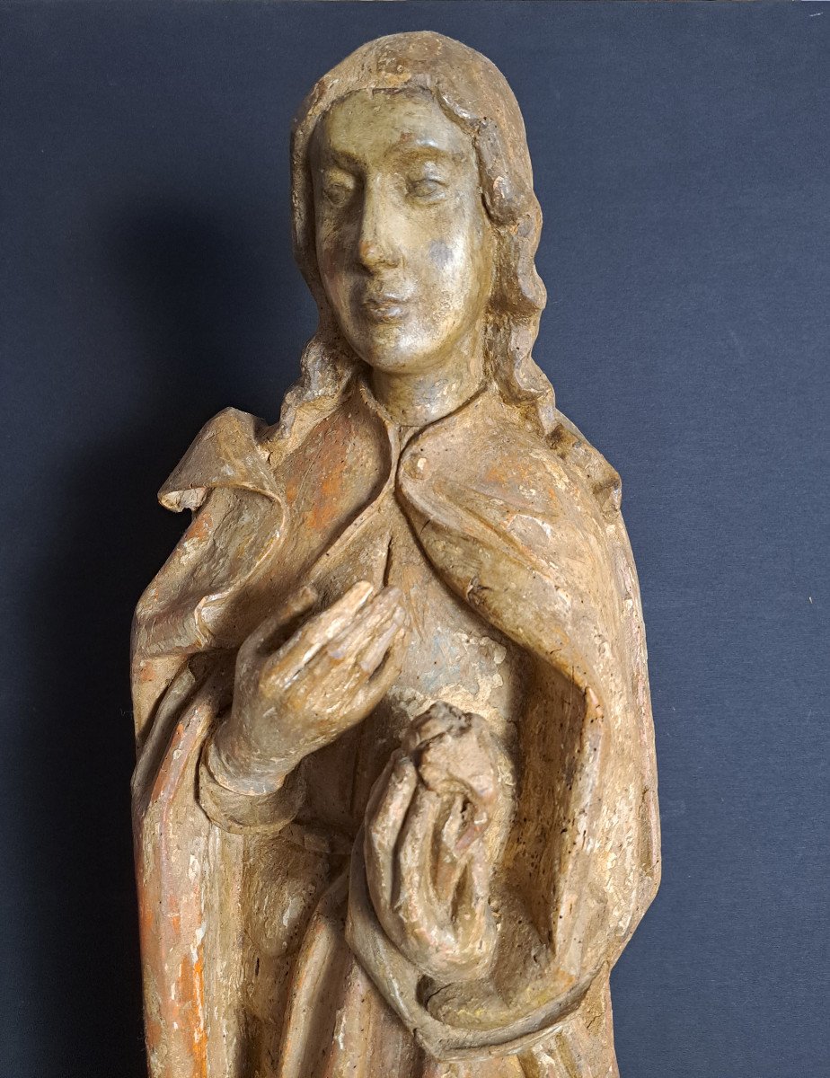 Ecole Francaise Début XVIè,   Sculpture De Saint Jean   (H 89cm)