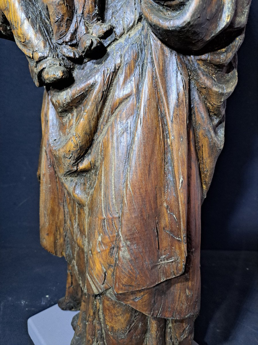 Southern Germany (swabia), Early 16th Century, Sculpture Of Saint Anne Trinitarian H 71 Cm-photo-2